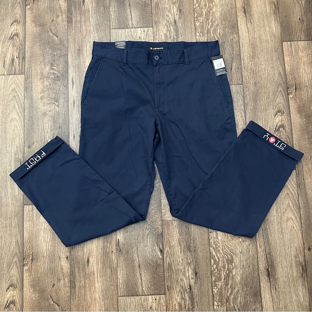 Airwalk Stay Fast Chino Cotton Pants Mens Size 38x32 Blue Marine